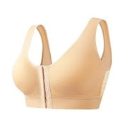 Generic Full-Freedom Front Closure Bra, Perfect Wireless Cotton Sleep Bras for Women
