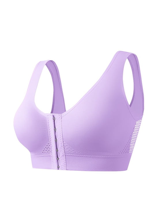 Full-Freedom Front Closure Bra, Perfect Wireless Cotton Sleep Bras for Women