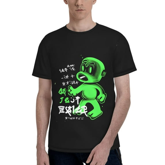 Generic Funny Graphic Tees T-Shirts Men's Short Sleeve Full Print T-Shirt Black