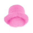 thumbnail image 1 of Generic Fuzzy Bucket Hat Fashion Warm Winter Hat Fluffy Furry Plush Hats Fishing Hat Bucket Hats For Women 2024 Ladies Classic Pom Pom Beanie Women'S Elegant Winter Cable Knit Cap, 1 of 5