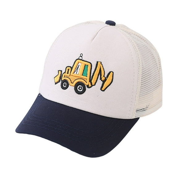 Generic Girl Hats Kids Baby Girls Boys Peaked Cap Cartoon Car Baseball Sunscreen Sunshade Hat for Lightweight Quick Dry Holiday Travel (,Khaki)