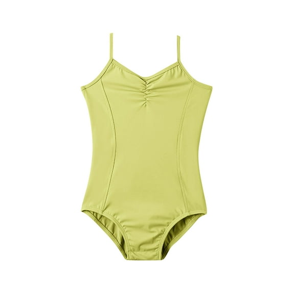 Generic Girl Vibrant Color Gymnastics Leotard V Scoop Back Ballet Bodysuit Ballerina Princess Dancewear Costume for 3-16 Years