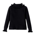 thumbnail image 1 of Generic Girl's Mock Turtleneck Sweater Ribbed Knit Long Sleeve Pullover Soft Stretchy Slim Fit Tops Comfortable Sweatshirt, 1 of 2