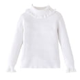 thumbnail image 1 of Generic Girl's Mock Turtleneck Sweater Ribbed Knit Long Sleeve Pullover Soft Stretchy Slim Fit Tops Comfortable Sweatshirt, 1 of 2