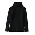 thumbnail image 1 of Generic Girl's Mock Turtleneck Sweater Ribbed Knit Long Sleeve Pullover Soft Stretchy Slim Fit Tops Comfortable Sweatshirt, 1 of 2