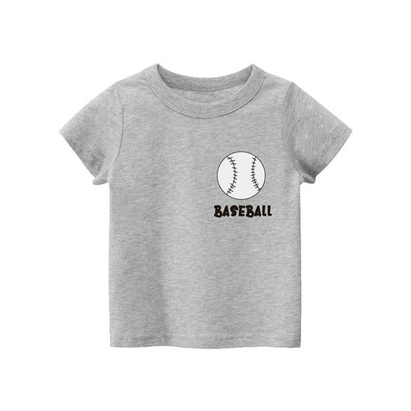 Generic Girls And Boys Clothes Tops Cotton Baby Short Sleeve Kids Clothes Baseball Baby Clothes Kids Boys Funny T Shirt