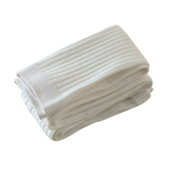 Generic Girls Baby Kids Solid Leggings Comfortable Vertical Long Tights Stockings Soft and Comfotable（0-1 Years White）