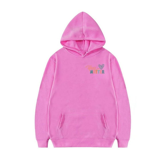 Generic Girls Children DEAR PERSON BEHIND ME Printed Hoodie Casual Versatile Padded Sweater for Toddler Boys Girls Comfortable Autumn Winter Clothe for Christmas Party(18-24 Months Pink)