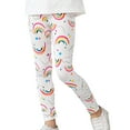 thumbnail image 1 of Generic Girls Comfort Mid Waist Cropped Pants Trouser Summer New Cute Cartoon Rainbow Cloud Pattern Children's Fashion Sweet Mid Rise Cropped Pants Autumn Winter Fashionable Stretch Fit Long Pant, 1 of 6
