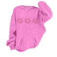 thumbnail image 1 of Generic Girls Fall Flower Stamping Hoodie Casual Hundred Padded Sweatshirt Comfortable Autumn Winter Clothes for Holiday Christmas Party（12-18 Months Pink）, 1 of 4