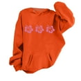 thumbnail image 1 of Generic Girls Fall Flower Stamping Hoodie Casual Hundred Padded Sweatshirt Comfortable Autumn Winter Clothes for Holiday Christmas Party（6-7 Years Orange）, 1 of 4