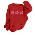 thumbnail image 1 of Generic Girls Fall Flower Stamping Hoodie Casual Hundred Padded Sweatshirt Comfortable Autumn Winter Clothes for Holiday Christmas Party（8-9 Years Red）, 1 of 4