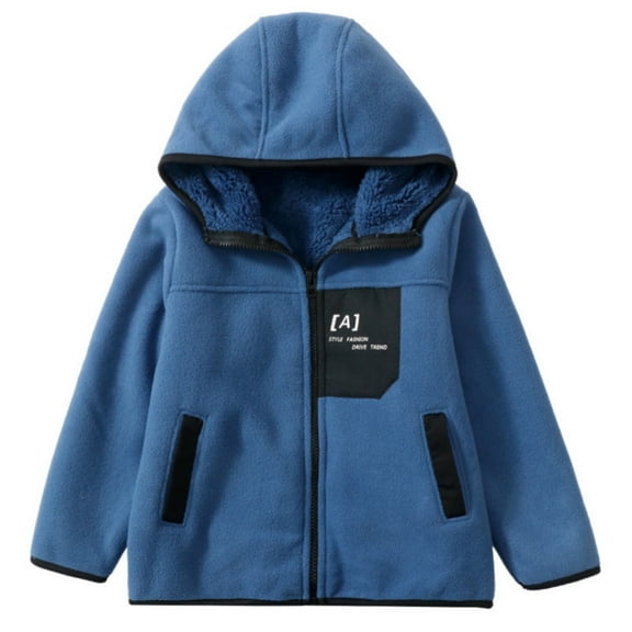 Generic Girls Fleece lined Fuzzy Jacket Hooded Full Zip Windproof Warm Cozy Sherpa Outerwear Teen Winter Outdoor Sweatshirt