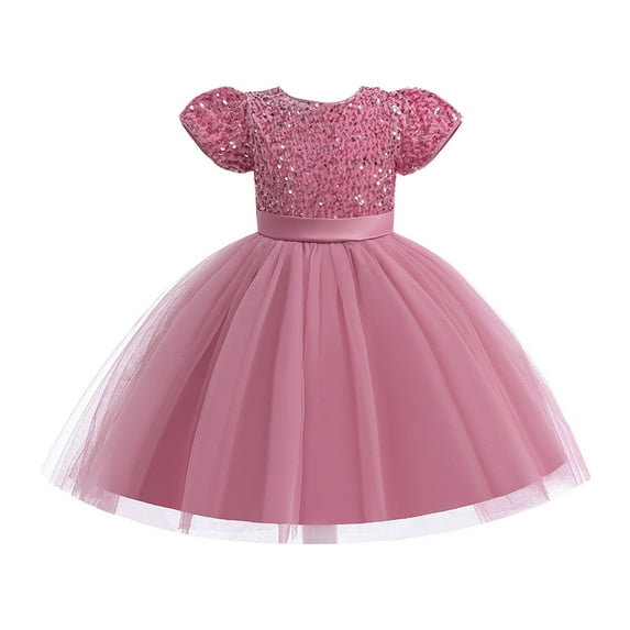 Generic 2024 New Children's Dress Lace Wedding Skirt Princess Dress Attended The Party To Attend The Event Elegant Sweet Autumn Winter Clothes (10-11Years Red)
