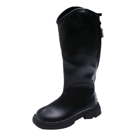 Generic Girls Knee High Fashion Riding Boots Toddler Girls Zipper Snow Boots Shoes Outdoor Warm Non Slip Knee High Boots