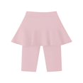 thumbnail image 1 of Toddler Girls Knee Length Leggings with Ruffle Skirt Stretchy Kids Pants for Baby Infant Capri Biker Sport Shorts, 1 of 3