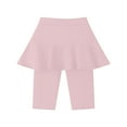 thumbnail image 1 of Generic Girls Knee Length Leggings With Skirt Stretchy Kids Summer Pants for Girls Soft and Comfotable（6-7 Years Pink）, 1 of 3