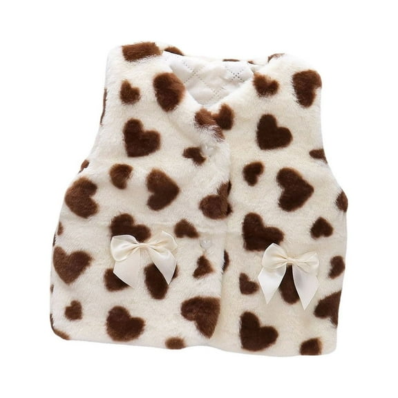 Generic Girls Knitted Blouse for Baby Kids Toddler Baby Girls Sleeveless Patchwork Winter Coats Jacket Vest Outer Lightweight Outwear