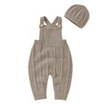 thumbnail image 1 of Generic Girls Knitted Tops for Toddler Baby Knit Romper Cotton Sleeveless Boy Girl Sweater Clothes Baby Bodysuit with Cute Hat Set, 1 of 9