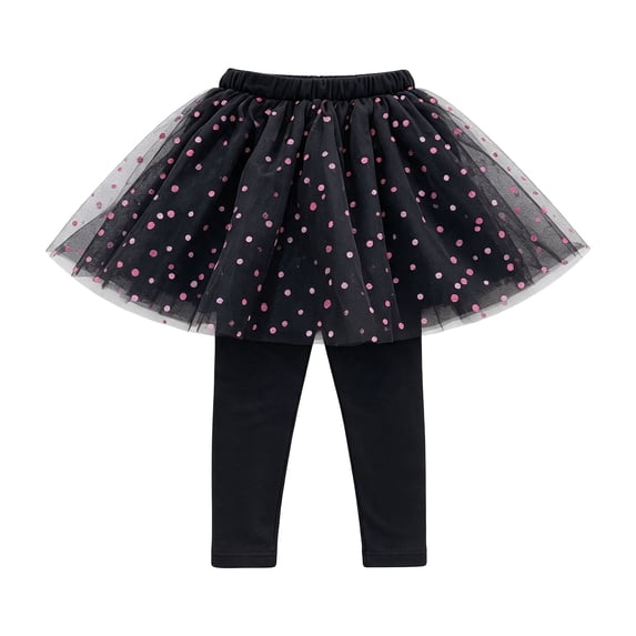Generic Girls Leggings with Skirt Toddler Sparkly Tulle Tutu Skirt Footless Tights