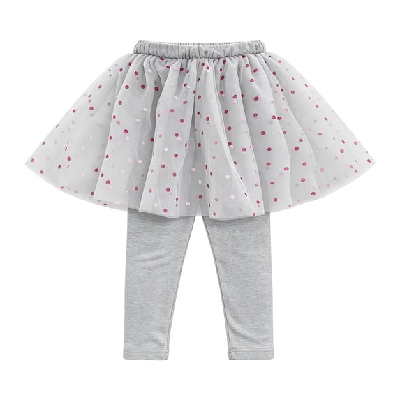 Generic Girls Leggings with Skirt Toddler Sparkly Tulle Tutu Skirt Footless Tights