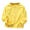 thumbnail image 1 of Generic Girls Lightweight Cotton Cardigan Sweater Toddler Knitted School Uniform Long Sleeve Button Sweaters Cute Basic Fall Tops, 1 of 3