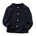thumbnail image 1 of Generic Girls Lightweight Cotton Cardigan Sweater Toddler Knitted School Uniform Long Sleeve Button Sweaters Cute Basic Fall Tops, 1 of 3
