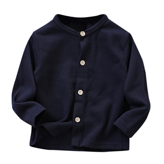 Generic Girls Lightweight Cotton Cardigan Sweater Toddler Knitted School Uniform Long Sleeve Button Sweaters Cute Basic Fall Tops