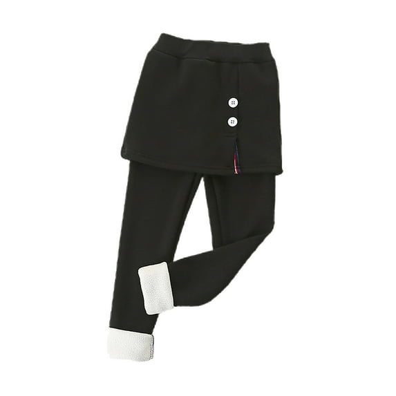 Generic Girls' Middle And Small Children's Fall And Winter Padded And Thickened Warm Slim Culottes Little Girl Leggings Junior Girls' Cozy Leggings Children'S Thermal Long Johns