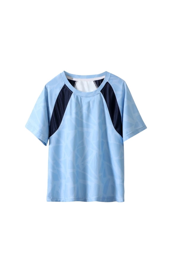 Girls Short Sleeve Shirts UPF 50+ Sun Protection Swimwear Athletic Tees Surfing Rash Guard Tops for 3-16 Years