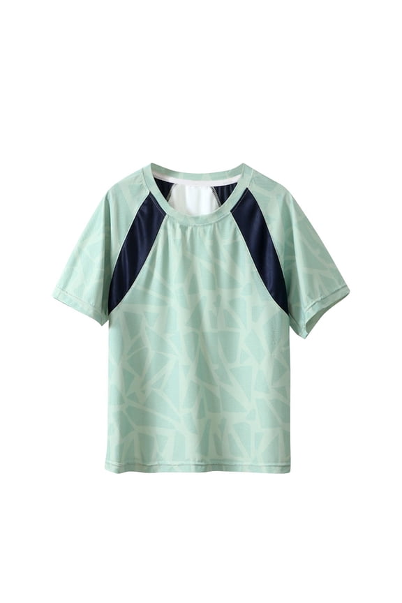 Girls Short Sleeve Shirts UPF 50+ Sun Protection Swimwear Athletic Tees Surfing Rash Guard Tops for 3-16 Years