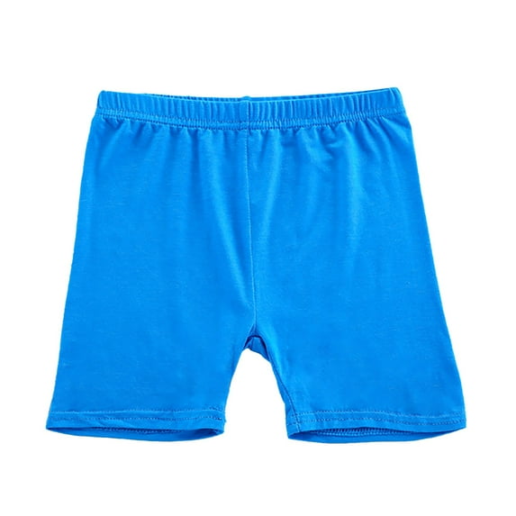 Generic Girls' Shorts Kids' Candy Color Anti Slip Shorts Pants Baby Multicolor Rainbow Medium and Large Children's Shorts(7-8 Years,Blue)