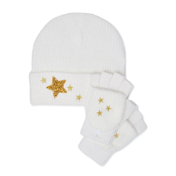 Generic Girls Starry Night Hat and Gloves Set, 2-Piece