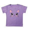 thumbnail image 1 of Generic Girls Summer Loose Casual Trendy Cute Cat Printed Short Sleeve T Shirt Top for Casual Soft Comfortable Clothing7-8 Yearsa-Purple, 1 of 4