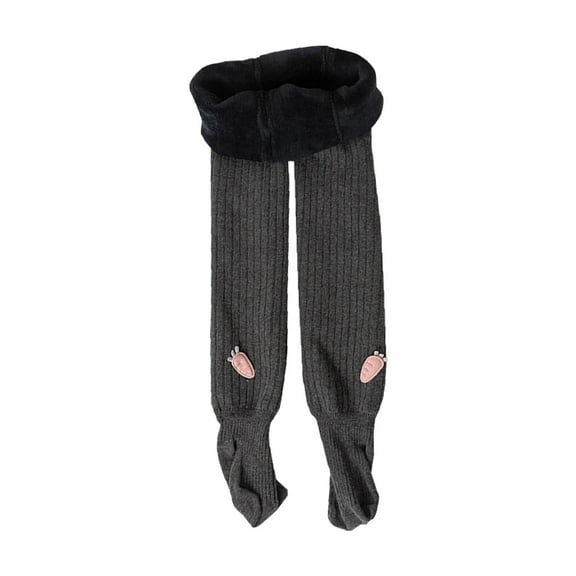 Generic Girls' Thermal Long Johns Toddler Kids Baby Girls Cute Cartoon Carrots Cotton Warm Leggings Pantyhose Stretchy Basic Full Length Pants Socks Pantihose For Winter Fleece Lined Pants Girls