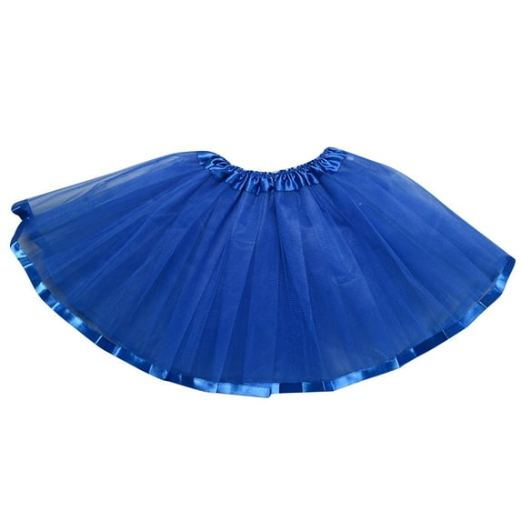 Generic Girls Tulle Skirt Tutu Classic Elastic 3 Layered Underskirt Ballet Skirt Princess Skirts Costume for 1-6 Years