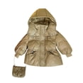 thumbnail image 1 of Generic Girls' Warm Fleece-Lined Hooded Outerwear Kids Toddler Baby Girls Boys Winter Warm Thick Solid Cotton Long Sleeve Padded Jacket Coat Clothes Hooded Padded Light Jacket, 1 of 9