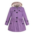 thumbnail image 1 of Generic Girls' Warm Fleece-Lined Hooded Outerwear Toddler Kids Girls Boys Casual Button Soild Jacket Coat Long Sleeve Hooded Thicken Outerwear Windbreaker Long Sleeve Solid Color Sweater Coats, 1 of 3