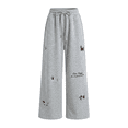 thumbnail image 1 of Generic Girls Wide Leg Elastic High Waisted Pants Sweatpants Baggy Track Pants Trousers Casual Streetwear Cute Clothes for Teen Girls, 1 of 6