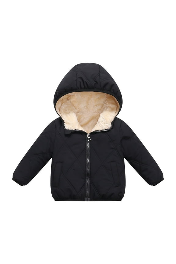Girls' Windproof Hooded Down Jacket For Fall And Winter Baby Girls Winter Coats Toddler Outerwear Snow Jackets Boys Warm Clothes Thick Wool Down Warm Jackets