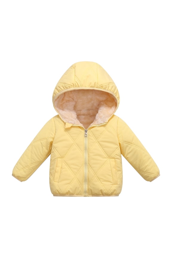 Girls' Windproof Hooded Down Jacket For Fall And Winter Baby Girls Winter Coats Toddler Outerwear Snow Jackets Boys Warm Clothes Thick Wool Down Warm Jackets