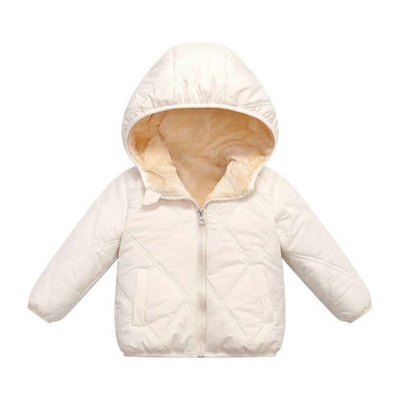 Generic Cute Snow Wear Windproof Baby Girls Winter Coats Toddler Long Sleeve Outerwear Snow Jackets Boys Autumn Winter Warm Clothes(White,18-24 Months)