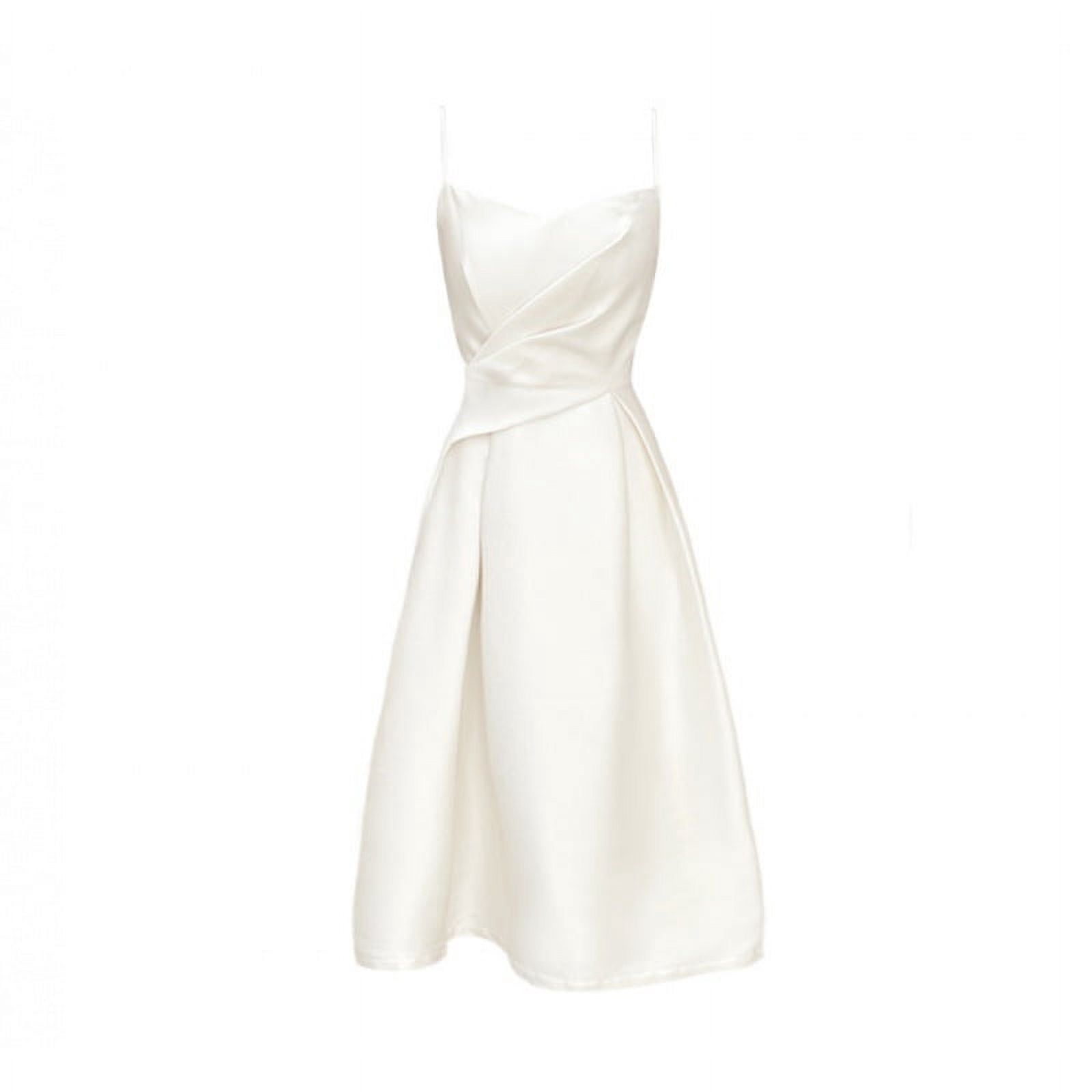 New summer suspender dress, pleated, elegant sleeveless A-line short dress