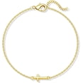 thumbnail image 1 of Generic Gold Silver Bow Bracelet for Women Waterproof, 14K Plated Dainty Thin Tiny Mini Adjustable Chain Trendy Fashion Accessories Jewelry Gift for Womens Daughter Mom Christmas Stocking Valentines, 1 of 10