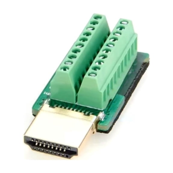 Generic HDMI Male Solderless Adapter Terminal Breakout Board Free Welding Quick Connector