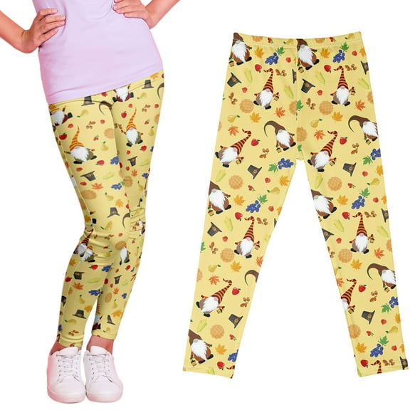 Generic Halloween Printed Girls' Leggings High Stretch Tights Toddlers Outdoor Sports Trousers 3-10Y Children'S Casual Nine-Point Cartoon Leggings Toddler Cable Knit Leggings