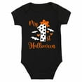 thumbnail image 1 of Generic Halloween Pumpkin Baby Romper Cotton Short Sleeved Sweatshirt Spring Summer Clothes Breathable Comfortable for Holiday Party Halloween（12-18 Months White）, 1 of 6