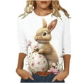 thumbnail image 1 of Generic Happy Easter Shirts Women Sequin Bunny Shirt Cute Rabbit Graphic T Shirt Funny Short Sleeve Tee Tops, 1 of 4