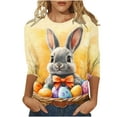 thumbnail image 1 of Generic Happy Easter Shirts Women Sequin Bunny Shirt Cute Rabbit Graphic T Shirt Funny Short Sleeve Tee Tops, 1 of 4
