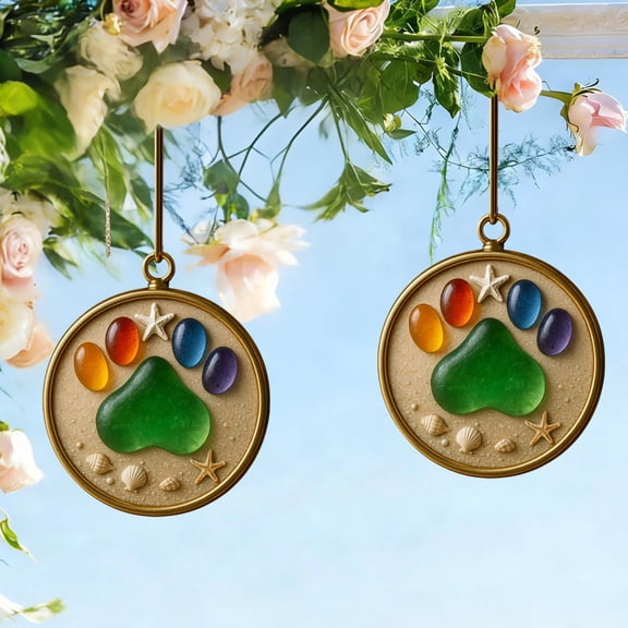 Generic Heart-Shaped Sea Glass Friendship Decor Ornaments - Timeless Friendship Heart Keepsake - Christmas Pendant for Christmas Tree Hanging Ornaments